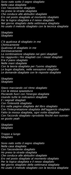 Traduzione - Wrong